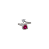 Bartorelli Italian Jewels | ANELLO CONTRARIE IN ORO BIANCO CON RUBINO E DIAMANTE CERTIFICATO GIA - 000-5981NS (2)