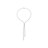Bartorelli Italian Jewels | COLLANA TENNIS A DOPPIO FILO PENDENTE IN ORO BIANCO CON DIAMANTI GOCCIA A SCALARE - GG/UV-U/A8D9 (1)