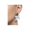 Pasquale Bruni | ORECCHINI GIARDINI SEGRETI IN ORO BIANCO CON PAV&Eacute; DI DIAMANTI BIANCHI E DIAMANTI NERI - 16382BRN (2)