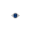 Bartorelli Italian Jewels | ANELLO IN ORO BIANCO CON ZAFFIRO BLU CENTRALE CERTIFICATO, DIAMANTI LATERALI E DEMI-PAV&Eacute; DI DIAMANTI - 000-4911NS (2)