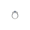 Bartorelli Italian Jewels | ANELLO IN ORO BIANCO CON ZAFFIRO BLU CENTRALE CERTIFICATO, DIAMANTI LATERALI E DEMI-PAV&Eacute; DI DIAMANTI - 000-4911NS (3)
