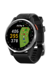 Garmin | APPROACH&reg; S44 LUNETTA SILVER ALUMINIUM CON CINTURINO BLACK IN SILICONE - 010-03009-00 (1)