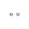Bartorelli Italian Jewels | Orecchini solitario in oro bianco 18 carati e diamanti bianco taglio brillante - CVOR05 (1)