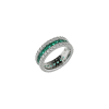 Bartorelli Italian Jewels | Anello in oro bianco 18 carati , smeraldi naturali e diamanti bianchi taglio brillante - MR8018DEMW (1)