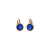 Bartorelli Italian Jewels | Orecchini in oro rosa 18 carati,zaffiri blu, cristallo di rocca e diamanti bianchi taglio brillante - O250/21 OR (1)