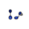 Bartorelli Italian Jewels | Orecchini in oro bianco 18 carati,zaffiri blu,cristallo di rocca e diamanti bianchi taglio brillante - O250/24 OB (1)