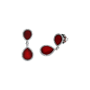 Bartorelli Italian Jewels | Orecchini in oro bianco  18 carati,rubini,cristallo di rocca e diamanti bianchi taglio brillante - O250/24-RB (1)