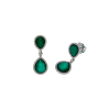 Bartorelli Italian Jewels | Orecchini in oro bianco 18 carati con smeraldi, cristallo di rocca e diamanti bianchi taglio brillante - O250/24 SM (1)