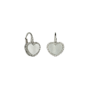 Bartorelli Italian Jewels | Orecchini in oro bianco 18 carati con cuore in madreperla e diamanti bianchi taglio brillante - O250/32-MB (1)