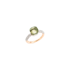 Pomellato | POMELLATO - ANELLO NUDO PETIT IN ORO ROSA E BIANCO CON PRASIOLITE E DIAMANTI - PAB7040O6WHRDB0PA - PAB7040O6WHRDB0PA (1)