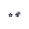 Bartorelli Italian Jewels | Orecchini in oro bianco 18 carati,zaffiri blu naturali e diamanti bianchi taglio brillante - VE02597DSBW (1)
