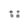 Bartorelli Italian Jewels | ORECCHINI PIRAMIDI DOPPIA BORCHIA IN ORO BIANCO E DIAMANTI BIANCHI - VE26304DW (1)