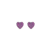 Bartorelli Italian Jewels | ORECCHINI CUORE A LOBO IN ORO ROSA E PAVE DI ZAFFIRI ROSA - VE26695SPP (1)