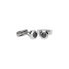 Bartorelli Italian Jewels | GEMELLI OCTAGON IN ORO BIANCO SABBIATO E DIAMANTI NERI - VG27413DKWS (1)