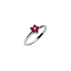 Bartorelli Italian Jewels | Anello in oro bianco 18 carati,rubini naturale e diamante bianco taglio brillante - VR02598DRUW- (1)