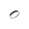 Bartorelli Italian Jewels | Anello in oro bianco 18 carati con diamanti bianchi e diamanti neri taglio brillante - VR21625DKDW- (1)