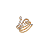 Bartorelli Italian Jewels | Serpente-Anello in oro rosa 18 carati e diamanti bianchi taglio brillante e taglio goccia - VR25061DP- (1)