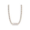 Bartorelli Italian Jewels | COLLANA IN ORO ROSA E ORO BIANCO GOURMETTE  CON DIAMANTI E LETTERE SEMOVIBILI 
