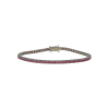 Bartorelli Italian Jewels | BRACCIALE TENNIS IN ORO BRUNITO E RUBINI - 94660610 (1)