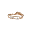Bartorelli Italian Jewels | BRACCIALE IN ORO ROSA E ORO BIANCO GOURMETTE  CON DIAMANTI E LETTERE SEMOVIBILI 