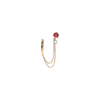 Bartorelli Italian Jewels | ORECCHINO SINGOLO IN ORO ROSA CON DOPPIO FORO A CERCHIO CON DIAMANTE BIANCO E RUBINO - ORP335/35RB (1)