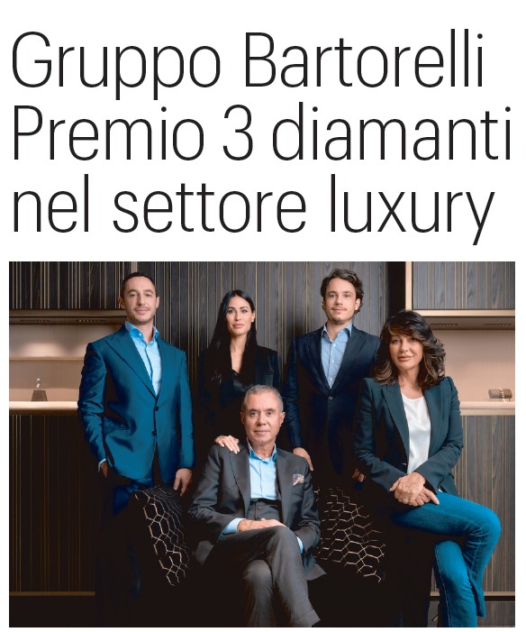Gruppo Bartorelli Premio 3 diamanti nel settore luxury