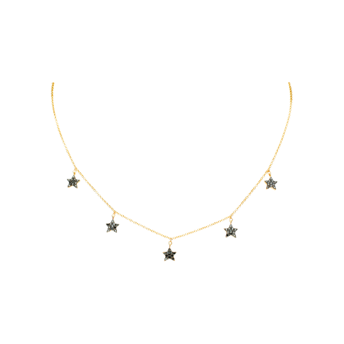 Accedi al prodotto correlato Bartorelli Italian Jewels GIROCOLLO IN ORO ROSA CON STELLE DI DIAMANTI NERI - C054/13-OR-DN