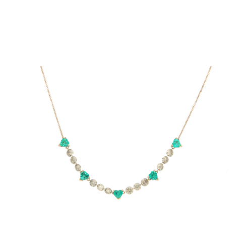 Accedi alla scheda di Bartorelli Italian Jewels COLLANA GIROCOLLO IN ORO ROSA CON DIAMANTI BROWN E SMERALDI CUORE - C069/19-C4