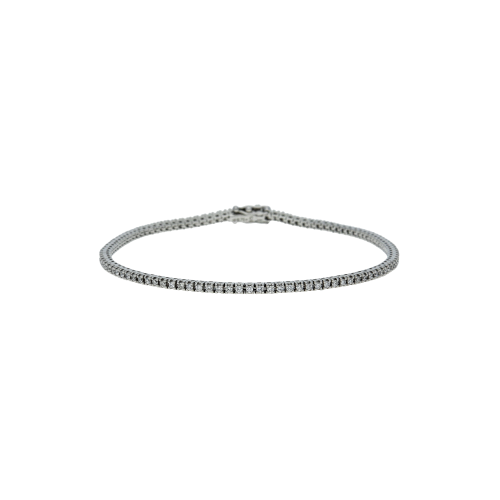 Accedi alla scheda di Bartorelli Italian Jewels Bracciale tennis in oro bianco 18 carati e diamanti bianchi taglio brillante - 30377120