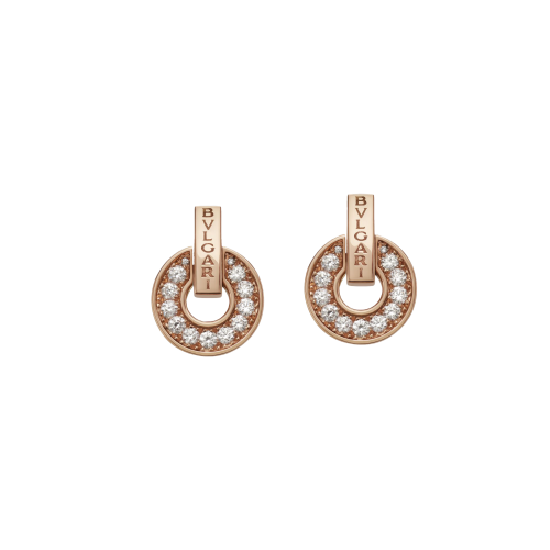 Accedi alla scheda di Bulgari ORECCHINI BVLGARI BVLGARI IN ORO ROSA CON PAV&Eacute; DI DIAMANTI - OR858823 - OR858823