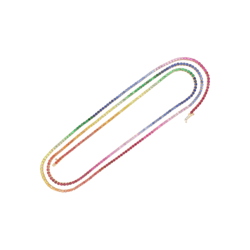 Accedi alla scheda di Bartorelli Italian Jewels COLLANA TENNIS LUNGA IN ORO ROSA E ZAFFIRI MULTICOLOR - 17189390