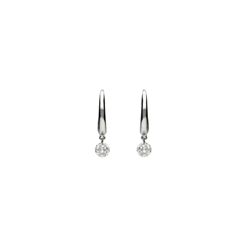 Accedi alla scheda di Bartorelli Italian Jewels Orecchini in oro bianco 18 carati con diamante bianco pendente taglio brillante - 38534463