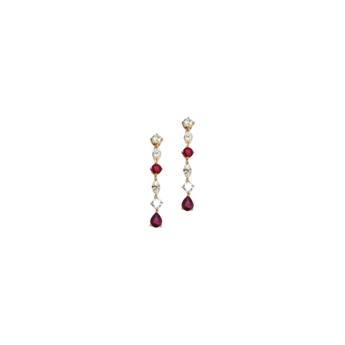 Accedi alla scheda di Bartorelli Italian Jewels ORECCHINI PENDENTI IN ORO ROSA CON DIAMANTI E RUBINI - 3E00049DRUP