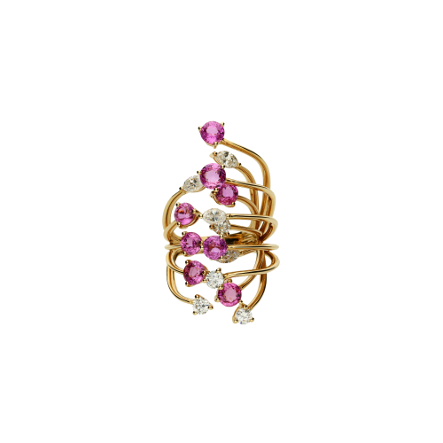 Accedi alla scheda di Bartorelli Italian Jewels ANELLO RAMI IN ORO ROSA CON ZAFFIRI ROSA E DIAMANTI - 3R00086DSPP