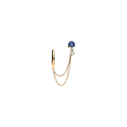 Accedi alla scheda di Bartorelli Italian Jewels ORECCHINO SINGOLO IN ORO ROSA A DOPPIO FORO A CERCHIO CON DIAMANTE E ZAFFIRO - ORP335/35ZB