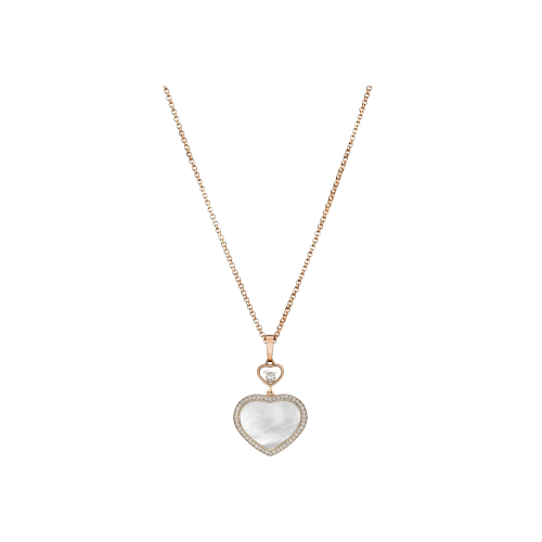 Accedi alla scheda di Chopard CHOPARD - HAPPY HEARTS - COLLANA IN ORO ROSA CON CIONDOLO CUORE IN ORO ROSA, DIAMANTI E MADREPERLA - 79A074-5301 - 79A074