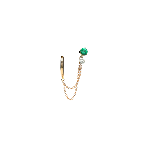 Accedi alla scheda di Bartorelli Italian Jewels ORECCHINO SINGOLO IN ORO ROSA CON DOPPIO FORO A CERCHIO E DIAMANTI - ORP335/35SM