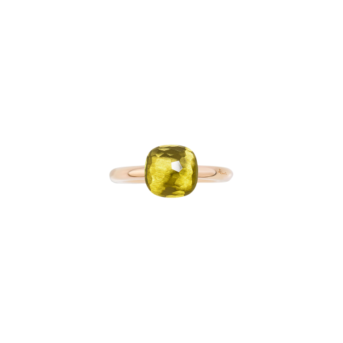 Accedi alla scheda di Pomellato ANELLO NUDO - ANELLO NUDO PETIT IN ORO ROSA CON CASTONE IN ORO BIANCO E QUARZO LEMON SFACCETTATO - A.B403/O6/QL - PAB4030O6000000QL