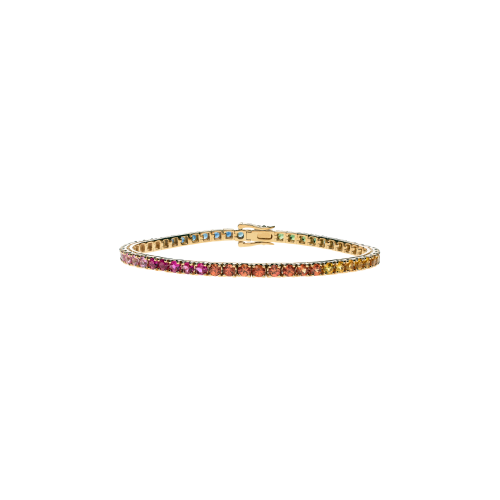 Accedi alla scheda di Bartorelli Italian Jewels BRACCIALE TENNIS IN ORO ROSA E ZAFFIRI MULTICOLOR - AB0279/RB