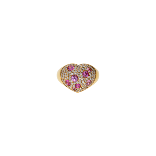 Accedi alla scheda di Bartorelli Italian Jewels ANELLO CUORE IN ORO ROSA CON PAV&Egrave; DI DIAMANTI E ZAFFIRI ROSA - VR22698DSPP