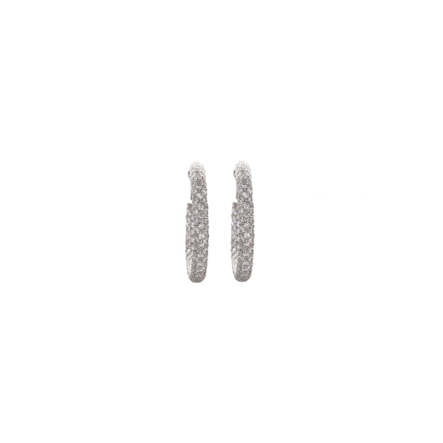Accedi al prodotto correlato Bartorelli Italian Jewels ORECCHINI A CERCHIO IN ORO BIANCO  CON PAV&Eacute; DI DIAMANTI - 31040