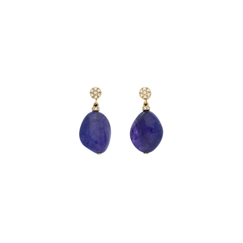 Accedi alla scheda di Bartorelli Italian Jewels ORECCHINI PENDENTI IN ORO ROSA CON TANZANITE E DIAMANTI - 0005/1-4B040