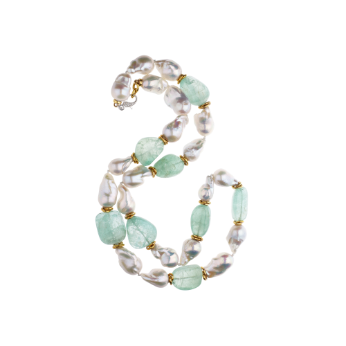 Accedi al prodotto correlato Bartorelli Italian Jewels COLLANA IN ORO ROSA, ORO BIANCO CON PERLE BAROCCHE, SMERALDI  E DIAMANTI - C0LL285/2SM