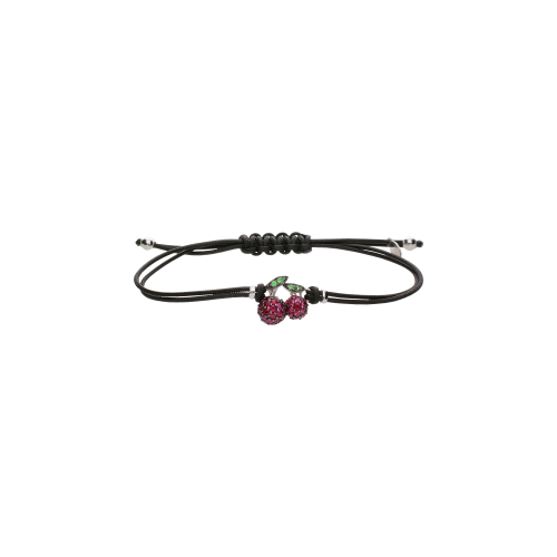 Accedi al prodotto correlato Bartorelli Italian Jewels BRACCIALE CILIEGIE CON CORDINO NERO, ORO BIANCO,  ZAFFIRI VERDI E PAV&Eacute; DI RUBINI - CH17&159