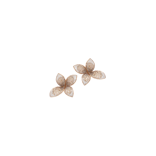 Accedi alla scheda di Pasquale Bruni ORECCHINI GIARDINI SEGRETI IN ORO ROSA CON PAV&Eacute; DI DIAMANTI BIANCHI E BROWN - 15144R - 15144R