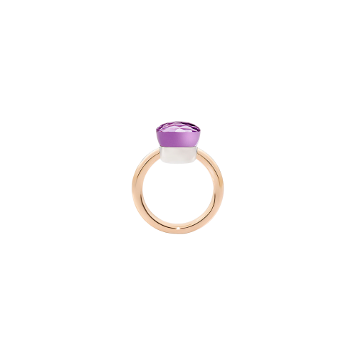 Accedi alla scheda di Pomellato ANELLO NUDO - ANELLO IN ORO ROSA CON CASTONE IN ORO BIANCO E AMETISTA SFACCETTATA - A.A110/O6/OI - PAA1100O6000000OI