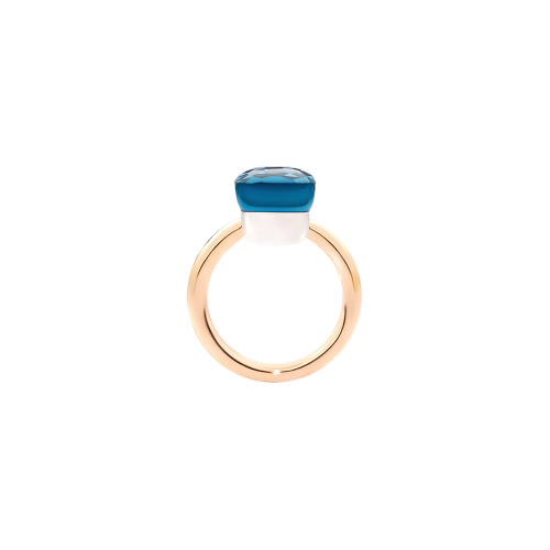 Accedi al prodotto correlato Pomellato ANELLO NUDO - ANELLO IN ORO ROSA CON CASTONE IN ORO BIANCO E TOPAZIO BLU LONDON SFACCETTATO - A.A110/O6/TL - PAA1100O6000000TL