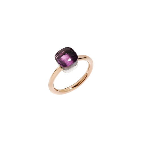 Accedi alla scheda di Pomellato ANELLO NUDO - ANELLO IN ORO ROSA CON CASTONE IN ORO BIANCO E AMETISTA SFACCETTATA - A.B403/O6/OI - PAB4030O6000000OI