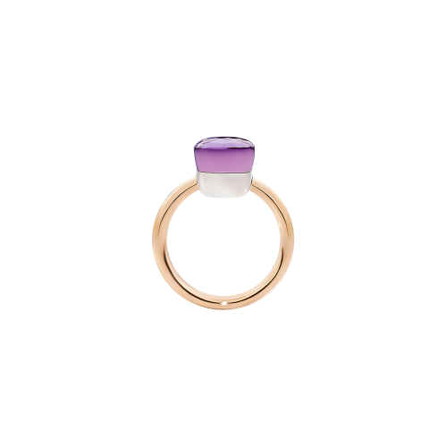 Accedi alla scheda di Pomellato ANELLO NUDO - ANELLO IN ORO ROSA CON CASTONE IN ORO BIANCO E AMETISTA SFACCETTATA - A.B403/O6/OI - PAB4030O6000000OI