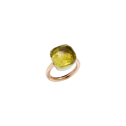 Accedi alla scheda di Pomellato ANELLO NUDO - ANELLO IN ORO ROSA CON CASTONE IN ORO BIANCO E QUARZO LEMON SFACCETTATO - A.B704MO6/QL - A.B704MO6/QL